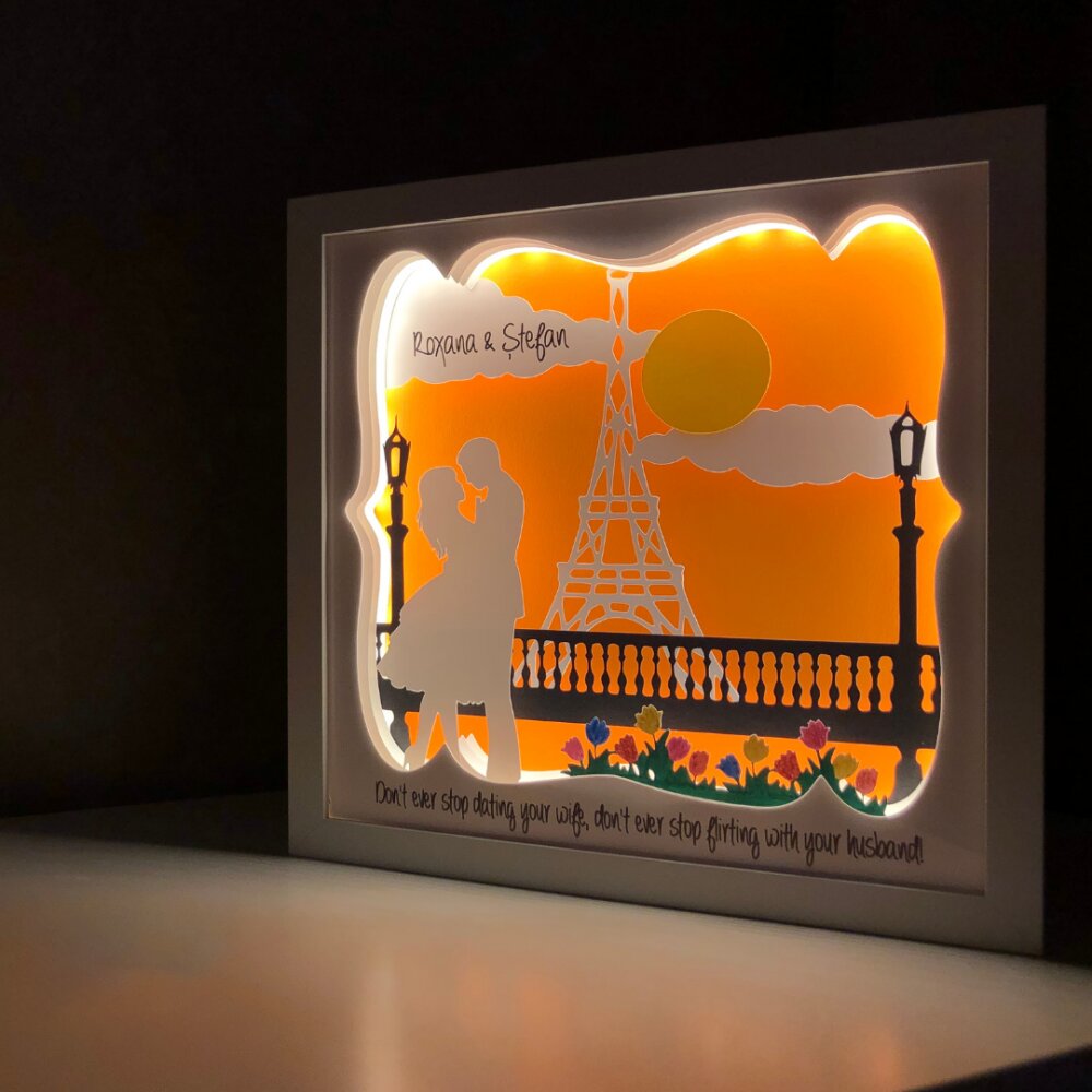 Noorhandmadeatelier Tablou luminos Indragostiti 005