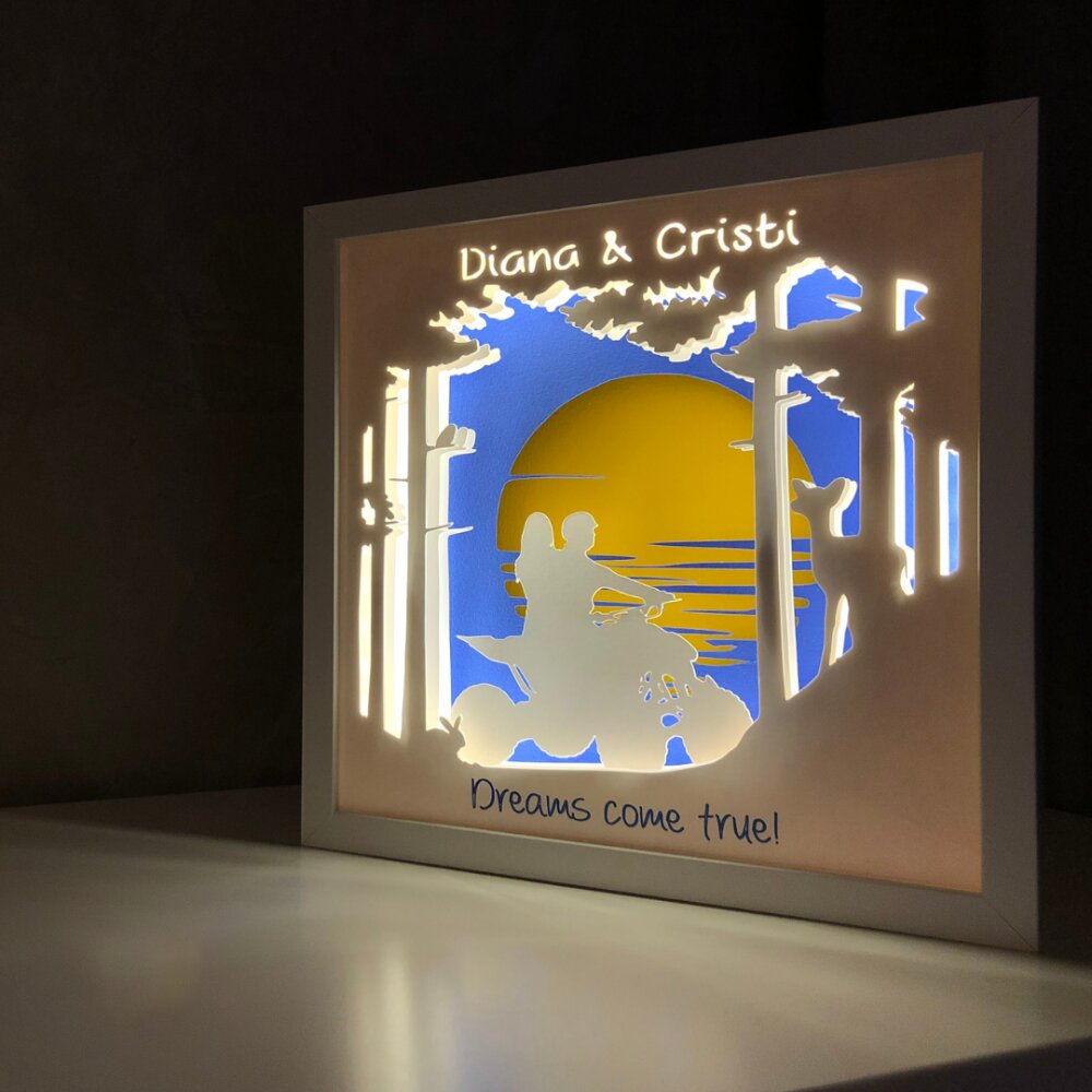 Noorhandmadeatelier Tablou luminos Indragostiti 006