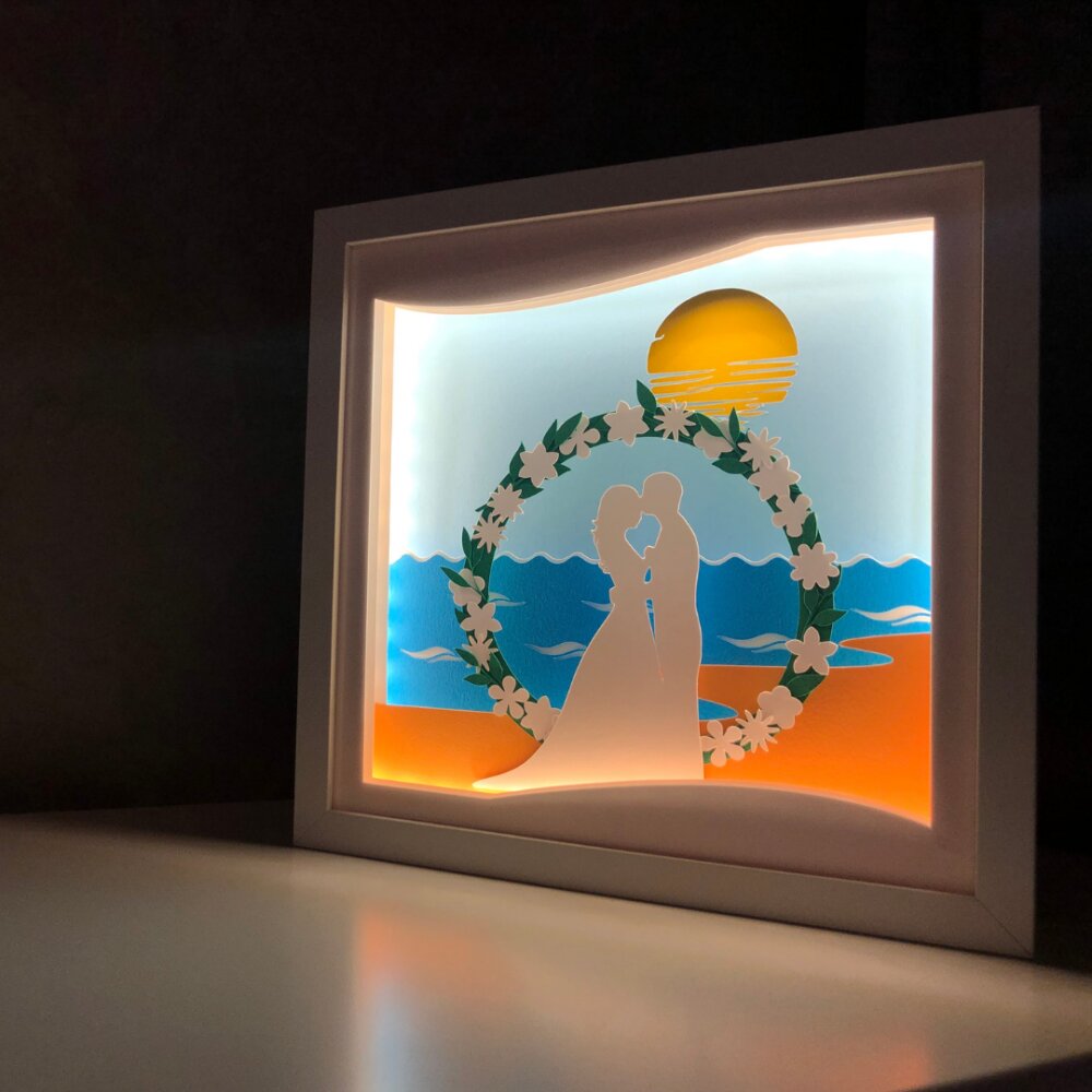 Noorhandmadeatelier Tablou luminos Indragostiti 008