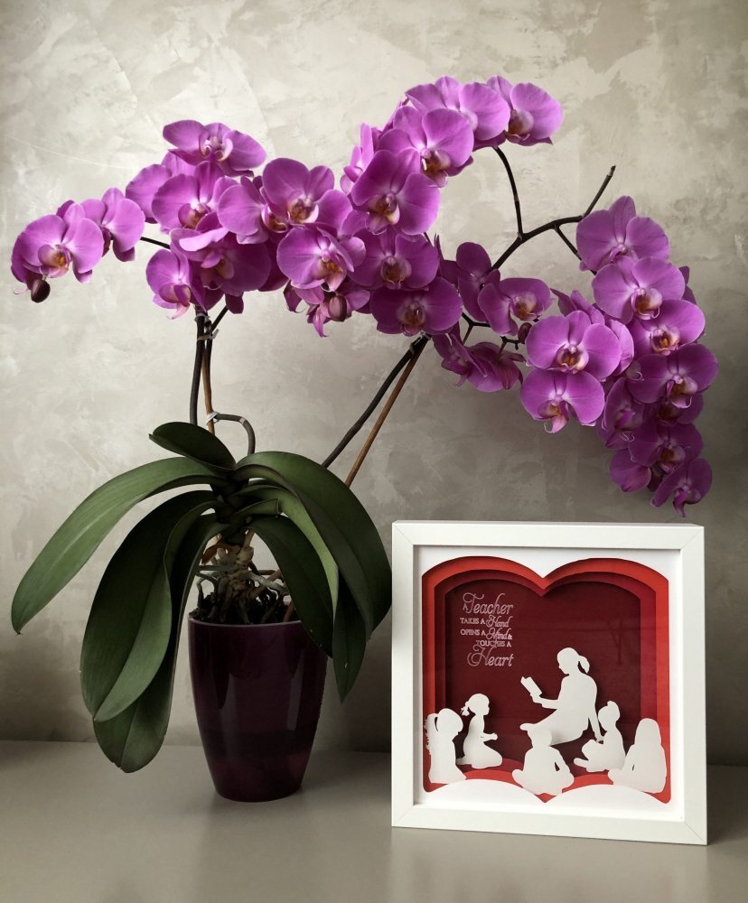Noorhandmadeatelier Tablou luminos InvatatoareEducatoare 001