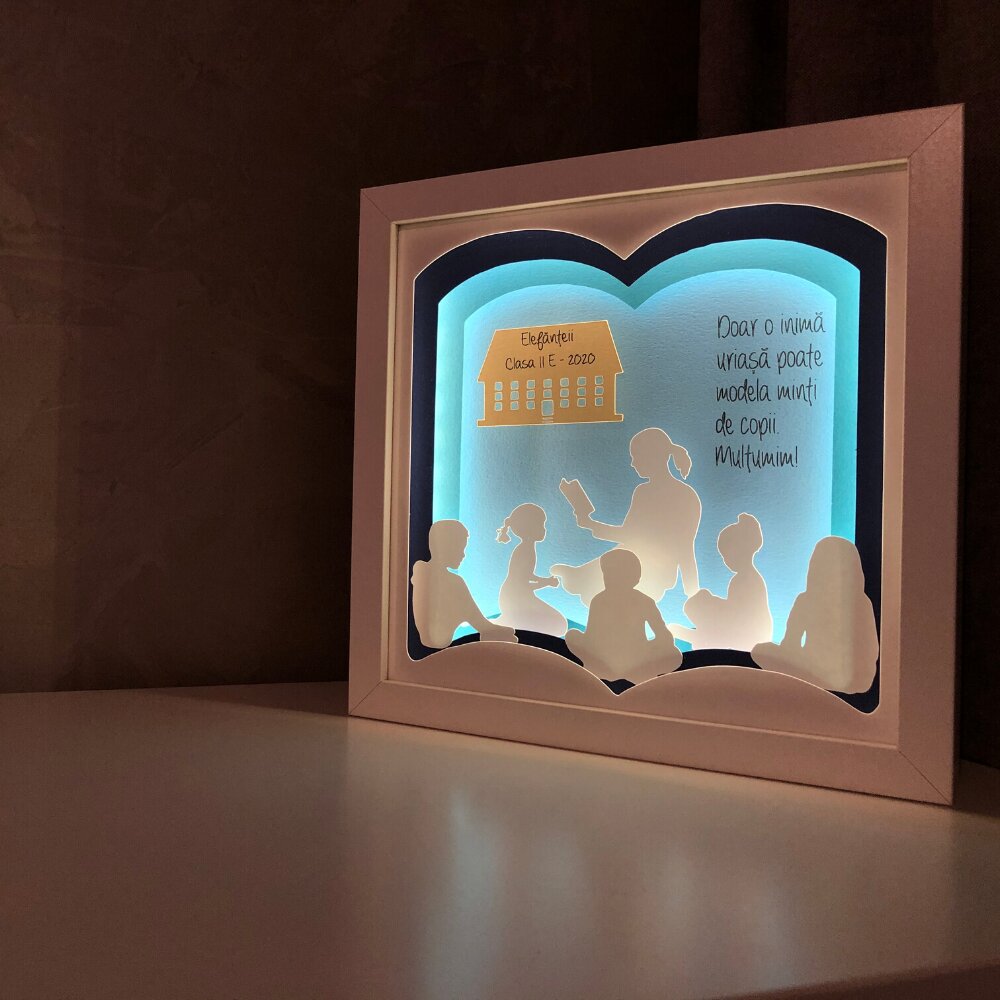 Noorhandmadeatelier Tablou luminos InvatatoareEducatoare 002