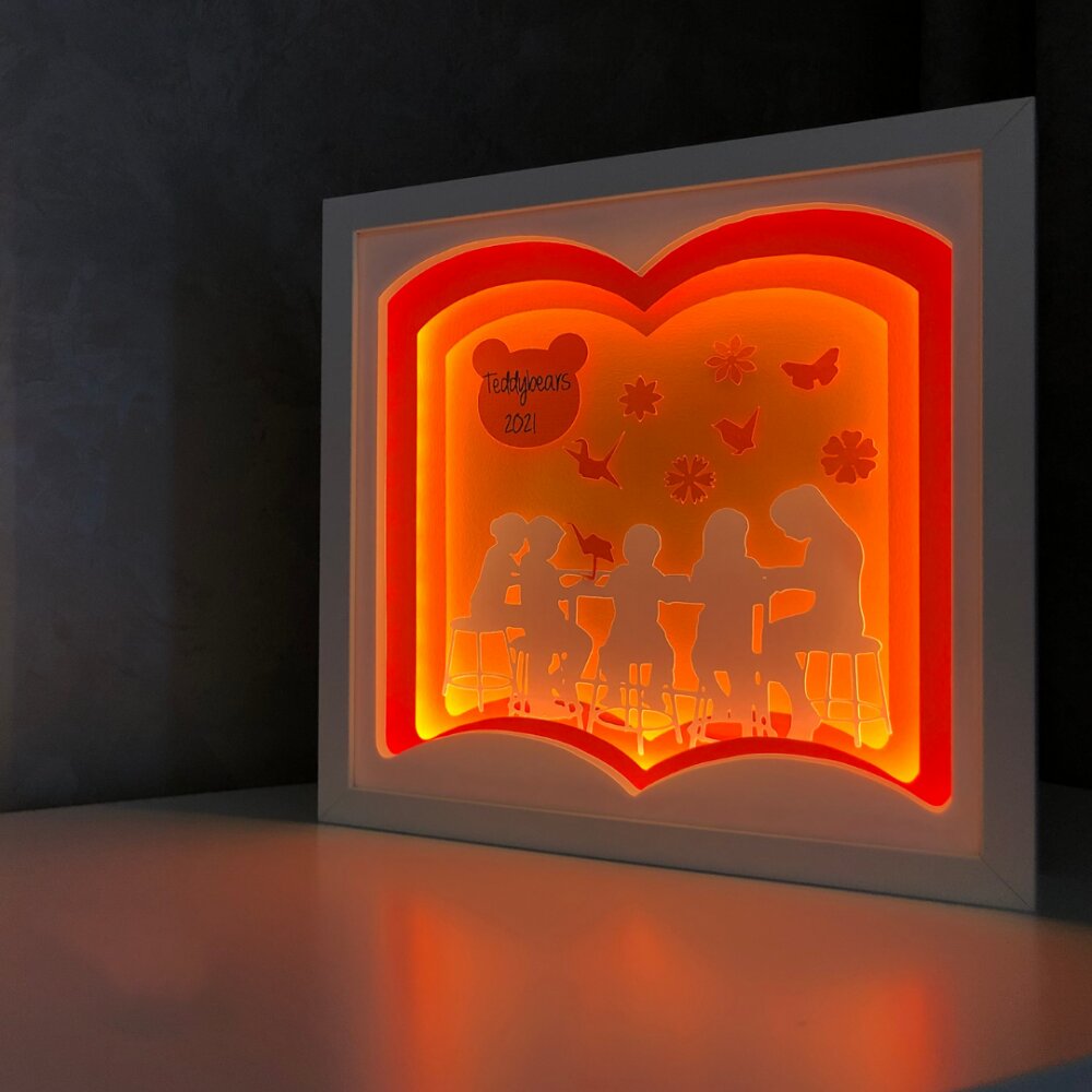 Noorhandmadeatelier Tablou luminos InvatatoareEducatoare 007