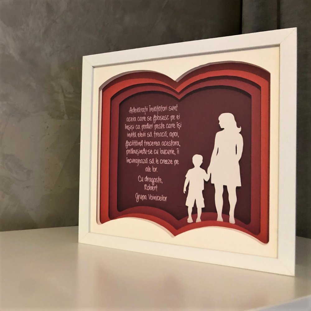 Noorhandmadeatelier Tablou luminos InvatatoareEducatoare 009