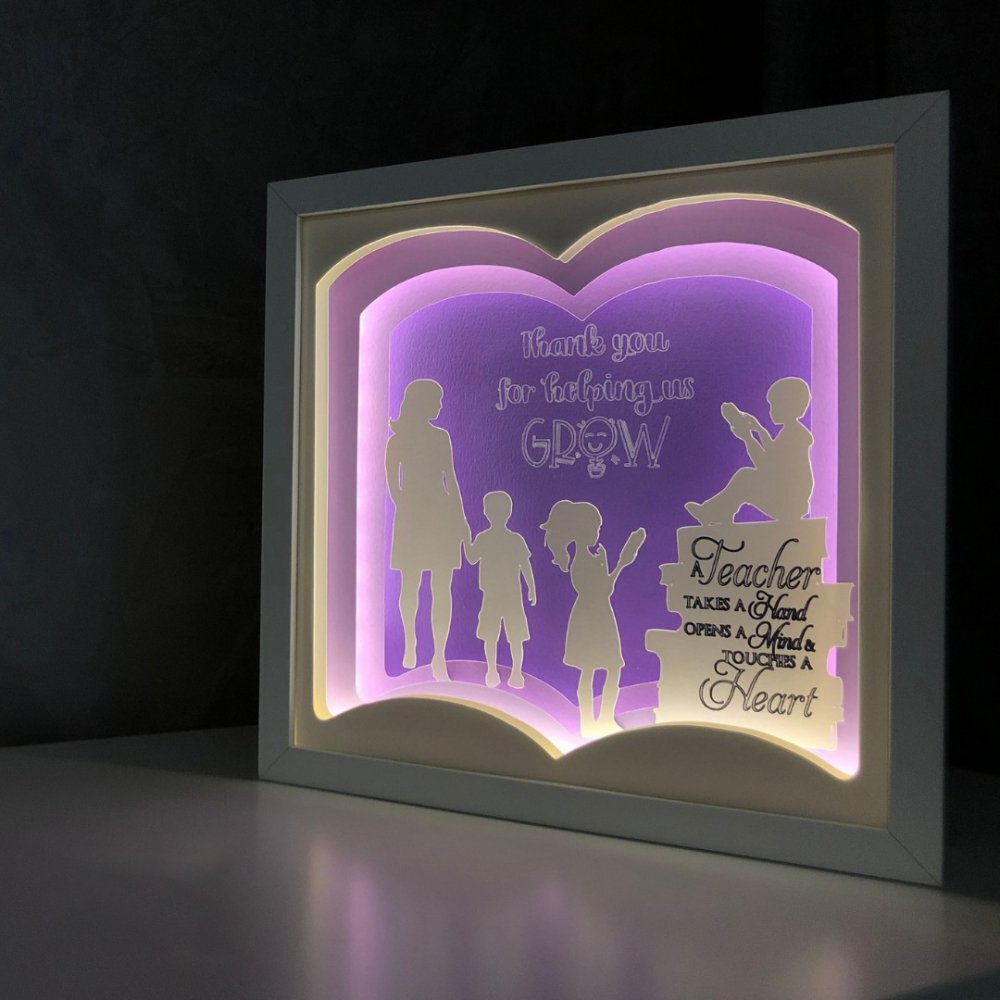 Noorhandmadeatelier Tablou luminos InvatatoareEducatoare 010