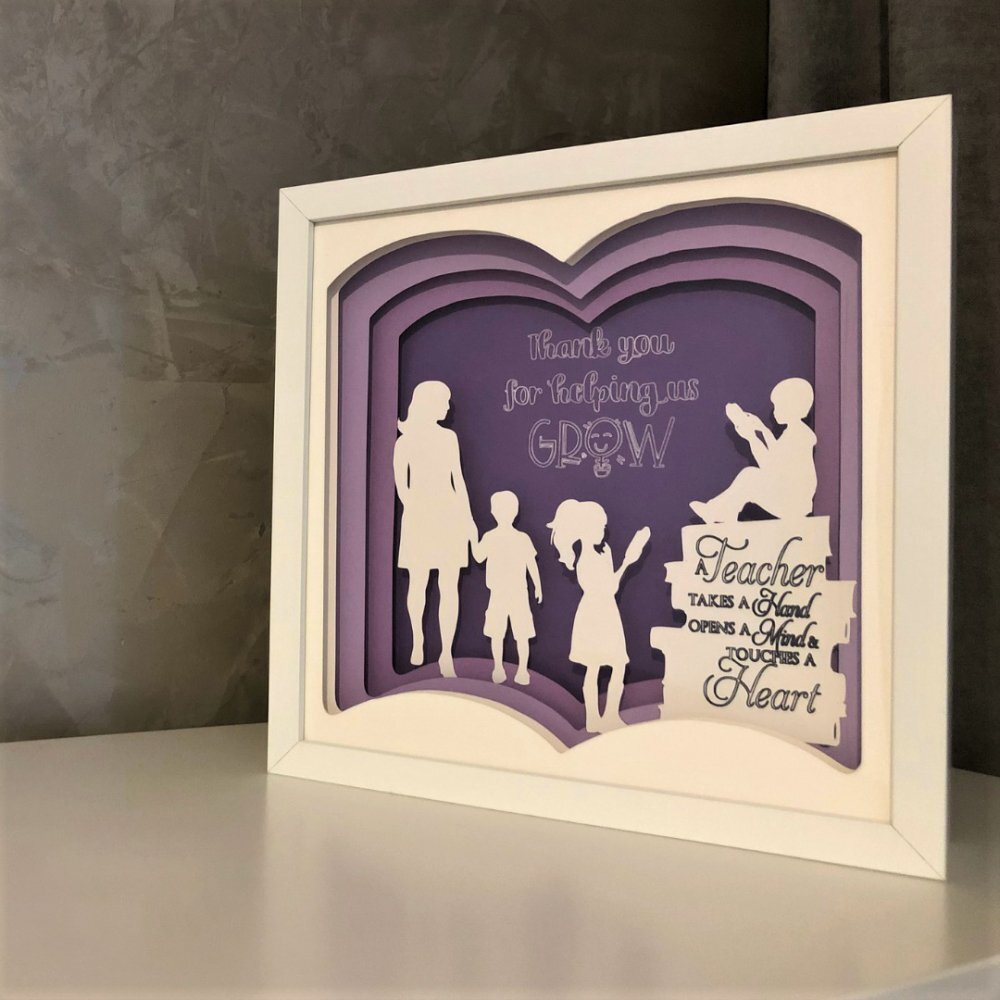 Noorhandmadeatelier Tablou luminos InvatatoareEducatoare 010