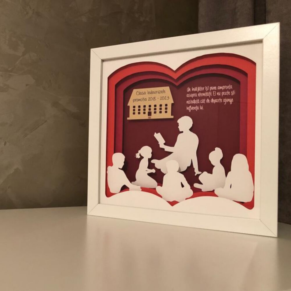 Noorhandmadeatelier Tablou luminos InvatatoareEducatoare 019