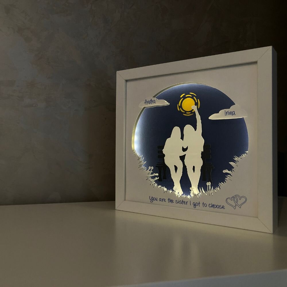 Noorhandmadeatelier Tablou luminos Prietene 001