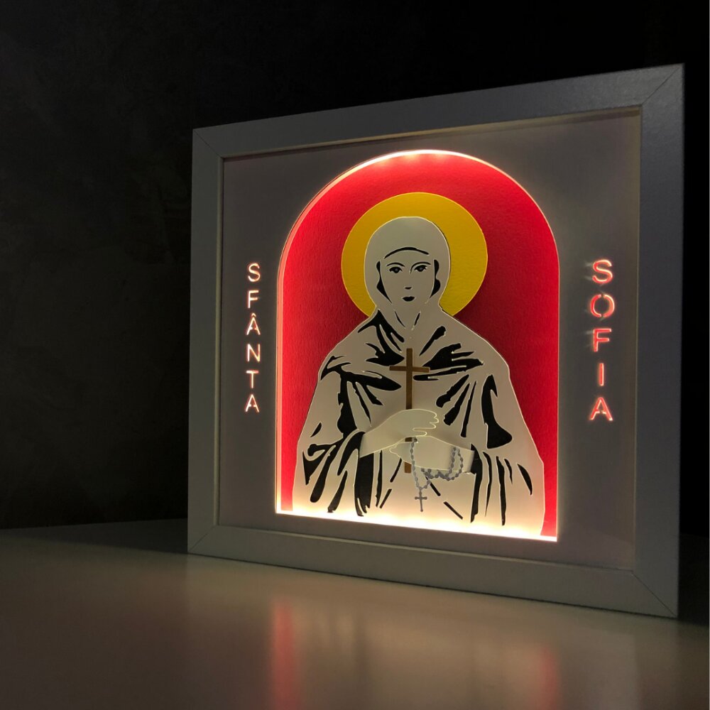 Noorhandmadeatelier Tablou luminos Sfanta Sofia