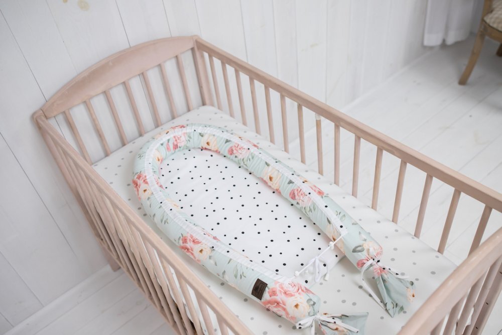 Nor Pufos Baby nest cu 2 fete din bumbac Fiore Sleepee