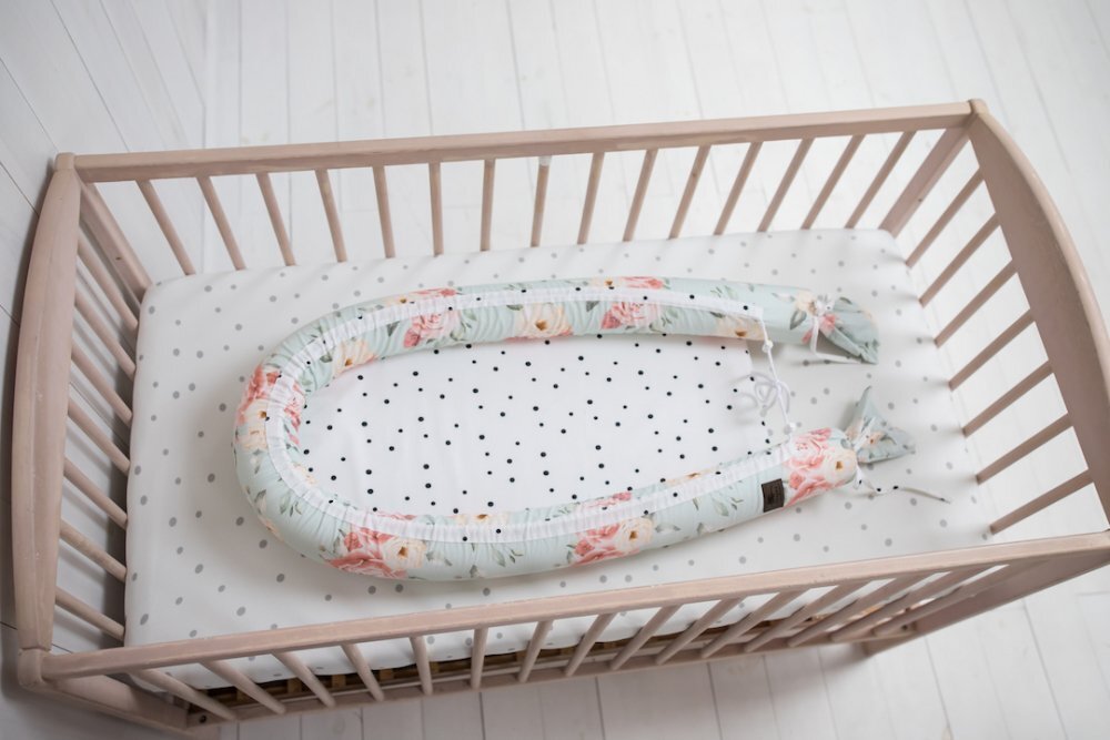 Nor Pufos Baby nest cu 2 fete din bumbac Fiore Sleepee