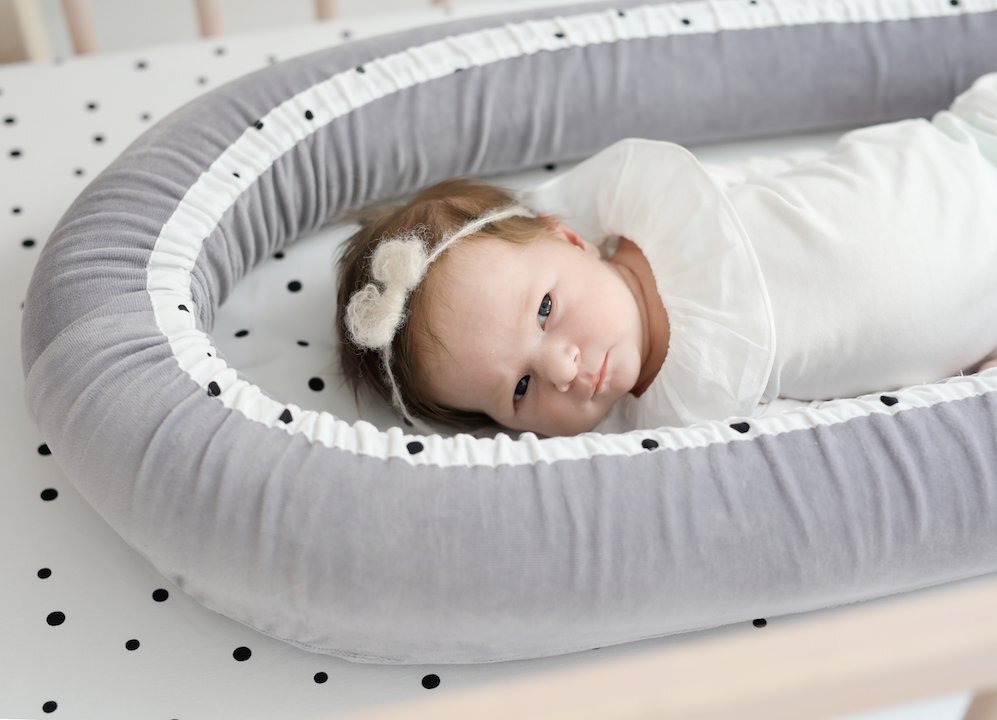Nor Pufos Baby nest velvet premium Royal Baby gri Sleepee