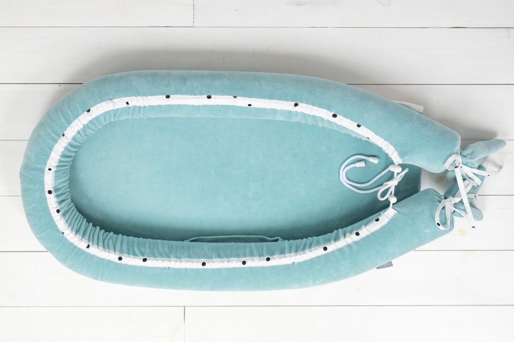Nor Pufos Baby Nest velvet premium Royal Baby ocean mint Sleepee