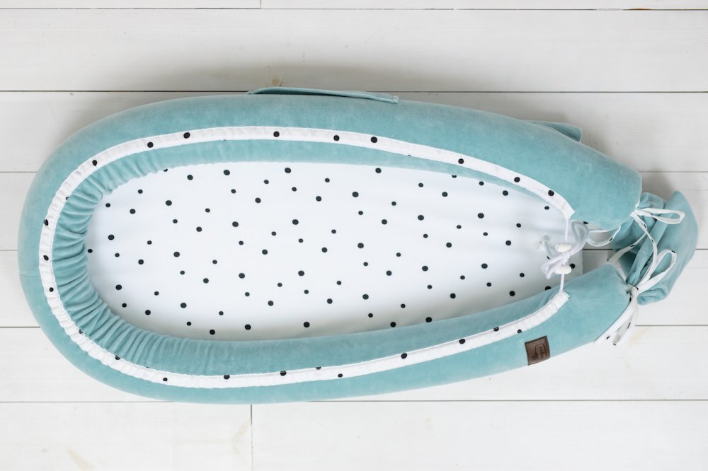 Nor Pufos Baby Nest velvet premium Royal Baby ocean mint Sleepee