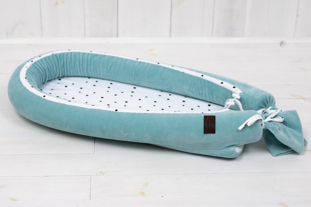 Nor Pufos Baby Nest velvet premium Royal Baby ocean mint Sleepee
