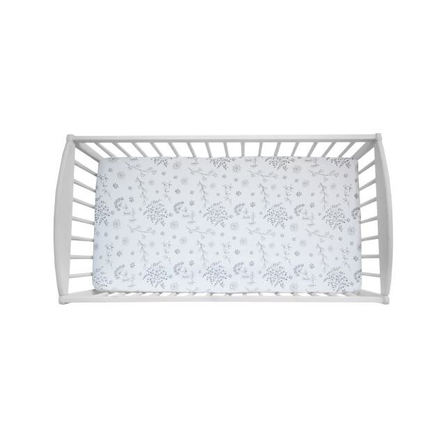 Nor Pufos Cearceaf din bumbac pentru patut 120x60 cm Bloom Sleepee