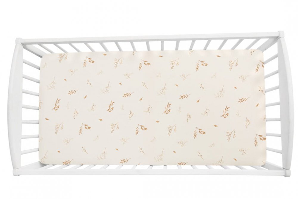 Nor Pufos Cearceaf din bumbac pentru patut 120x60 cm Boho Sand