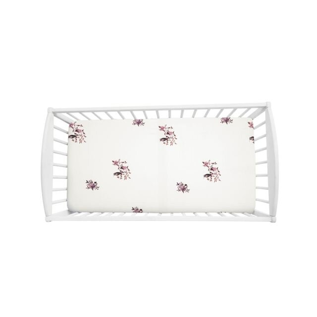 Nor Pufos Cearceaf din bumbac pentru patut 120x60 cm Jungle Bird Sleepee