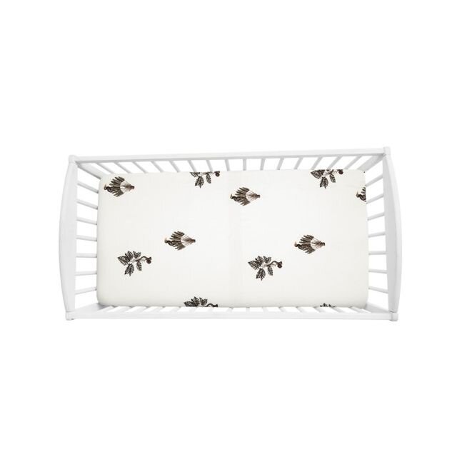 Nor Pufos Cearceaf din bumbac pentru patut 120x60 cm Jungle Plant Sleepee