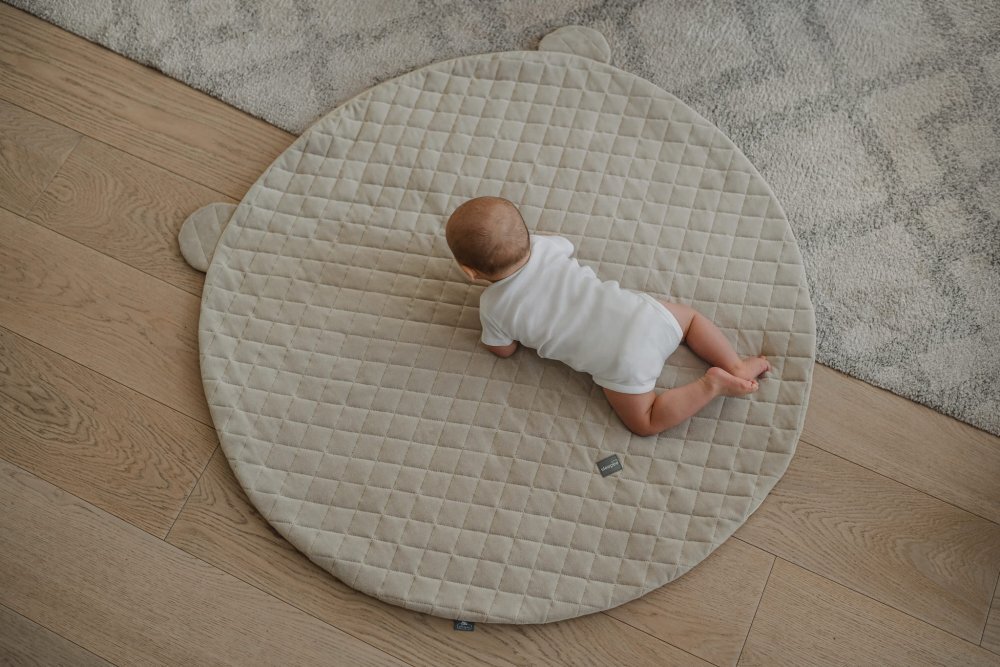 Nor Pufos Covor pentru joaca cu urechi Catifea Royal Baby Sand 120 cm
