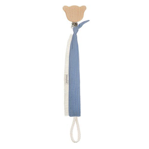 Nor Pufos Lant cu clips pentru suzeta Boho petrol Sleepee