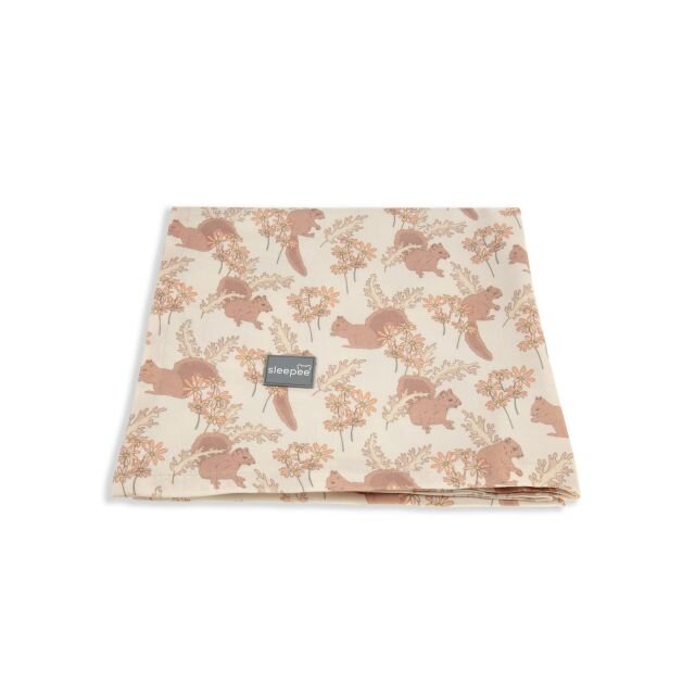 Nor Pufos Paturica muselina din bambus 120x120 cm Vintage Animals Sleepee