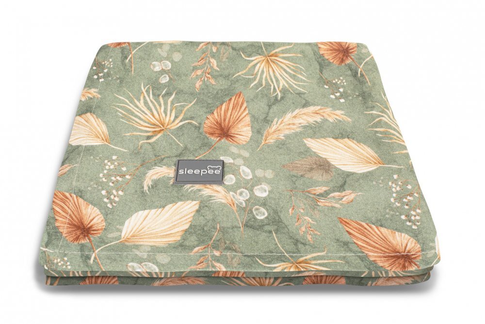 Nor Pufos Paturica muselina si bambus 120x120 cm Boho Green Sleepee