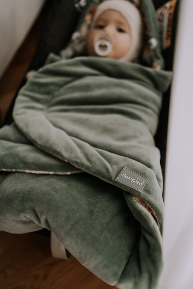 Nor Pufos Paturica universala pentru scoica auto bumbaccatifea Boho Green Sleepee 3 tog