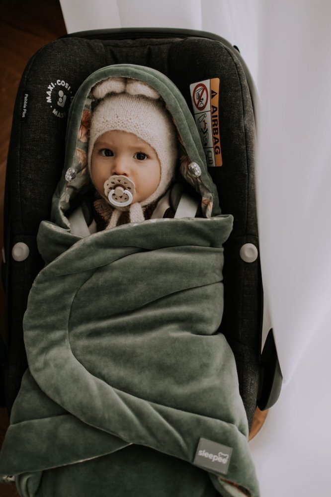 Nor Pufos Paturica universala pentru scoica auto bumbaccatifea Boho Green Sleepee 3 tog
