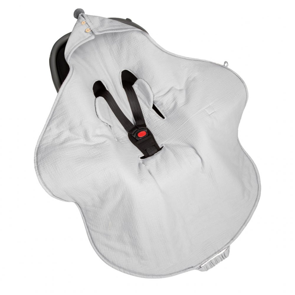 Nor Pufos Paturica universala pentru scoica auto bumbacmuselina Gri light Sleepee 1.5 Tog