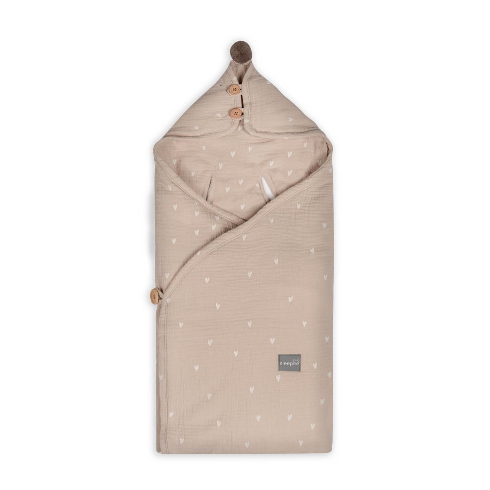 Nor Pufos Paturica universala pentru scoica auto bumbacmuselina Love Light Sleepee 1.5 Tog
