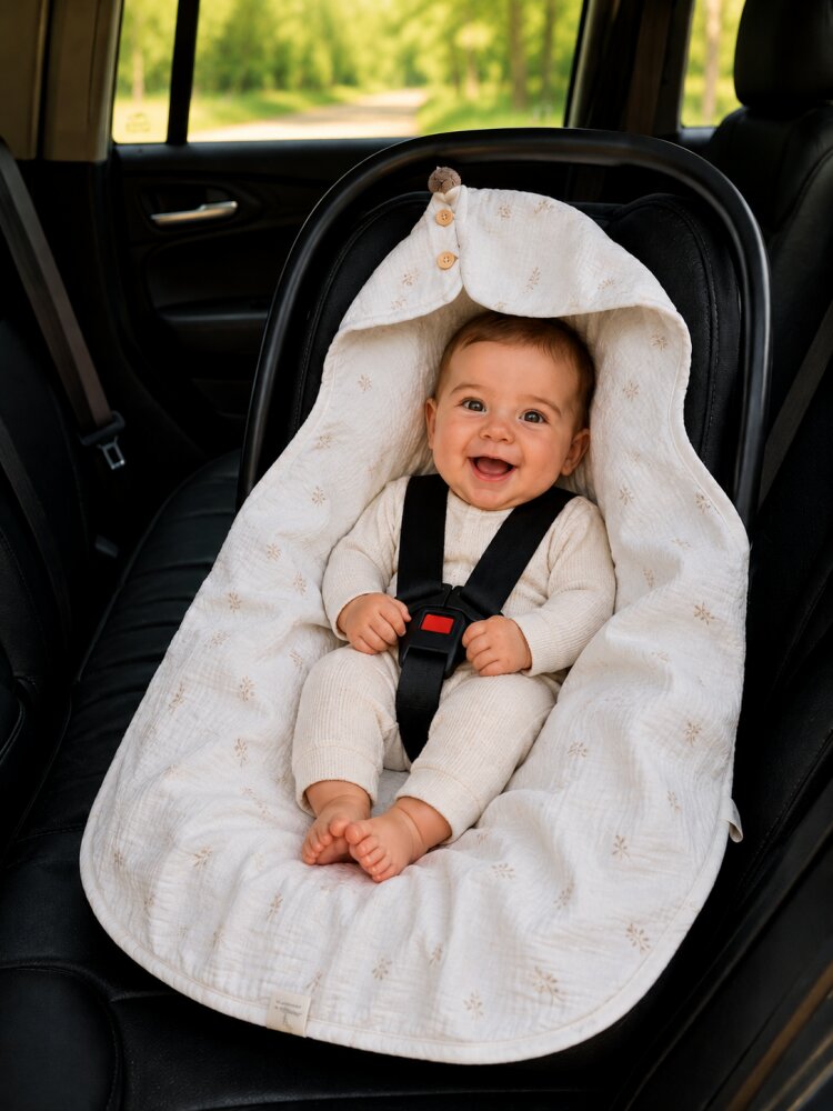 Nor Pufos Paturica universala pentru scoica auto bumbacmuselina Nature Light Sleepee 1.5 Tog