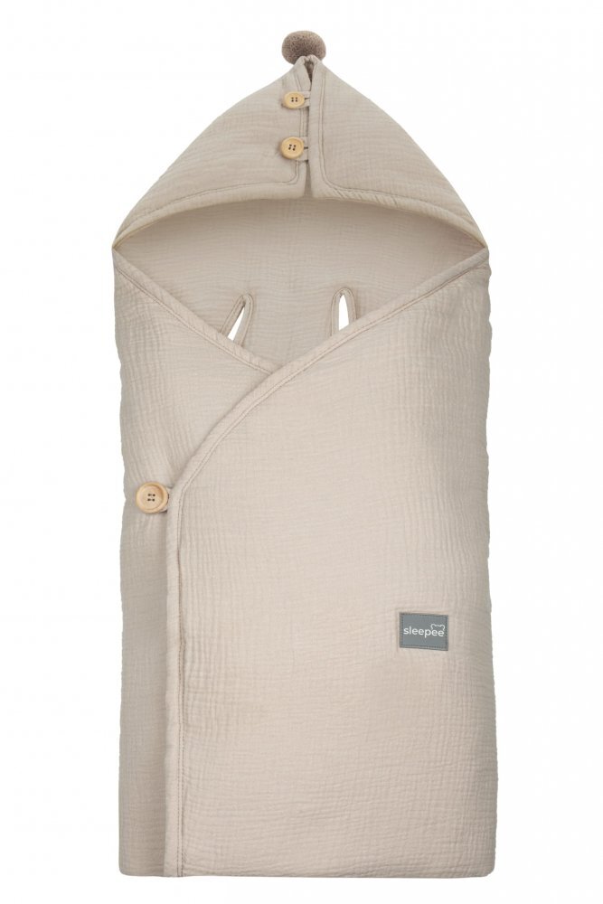 Nor Pufos Paturica universala pentru scoica auto bumbacmuselina Sand light Sleepee 1.5 Tog