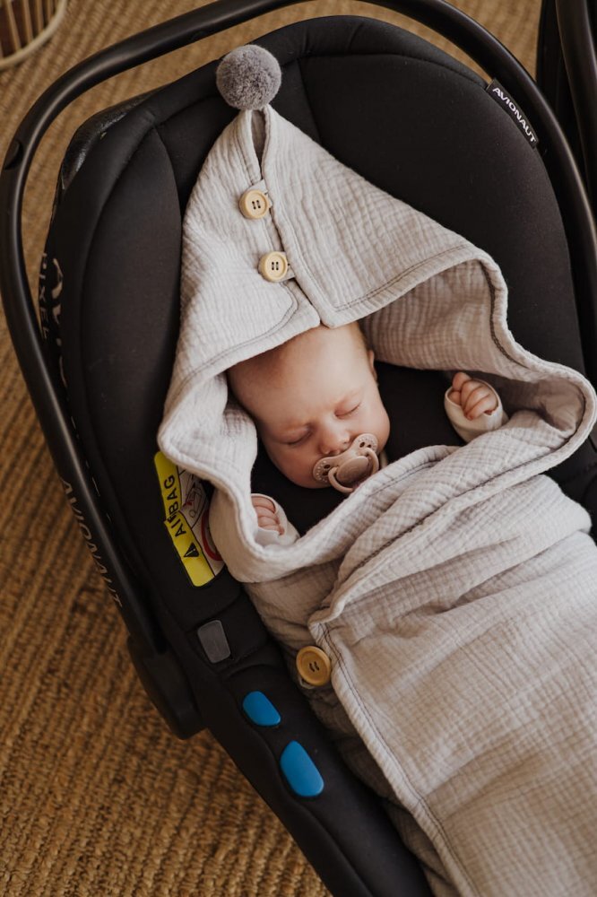 Nor Pufos Paturica universala pentru scoica auto bumbacmuselina Sand light Sleepee 1.5 Tog