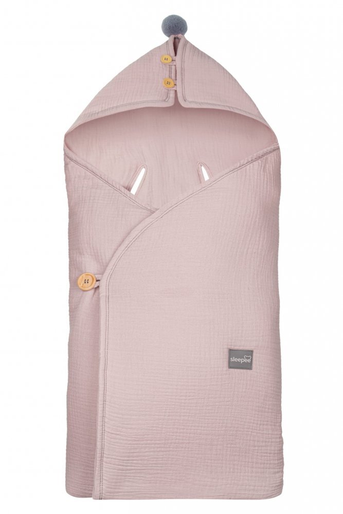 Nor Pufos Paturica universala pentru scoica auto bumbacmuselina Sleepee Pink light 1.5 Tog