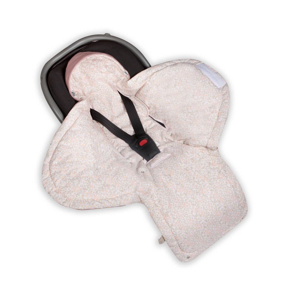 Nor Pufos Paturica universala pentru scoica auto Sleepee din bumbac Blossom Pink Sleepee 3 Tog