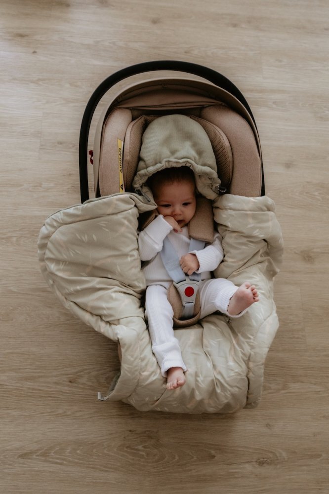 Nor Pufos Paturica universala pentru scoica auto Sleepee din bumbac Meadow Green 3 Tog