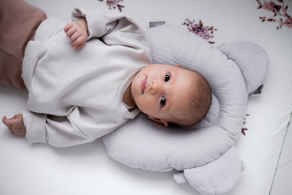 Nor Pufos Perna cu adancitura impotriva plagioencefaliei Muselina Gri Sleepee