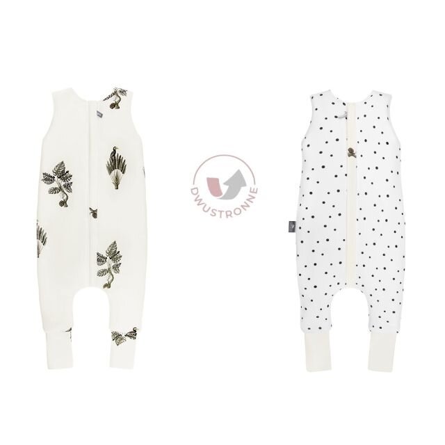 Nor Pufos Sac de dormit cu 2 fete din bumbac cu picioare 1-2 ani Jungle PlantDots Sleepee 2.5 Tog