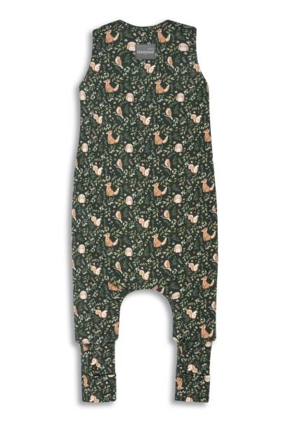 Nor Pufos Sac de dormit cu 2 fete din bumbac cu picioare 1-2 ani S Forest Green Sleepee 2.5 Tog