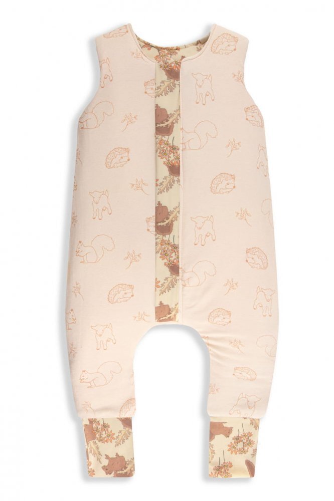 Nor Pufos Sac de dormit cu 2 fete din bumbac cu picioare 6-12 luni XS animale de Epoca almondcream Sleepee 2.5 Tog