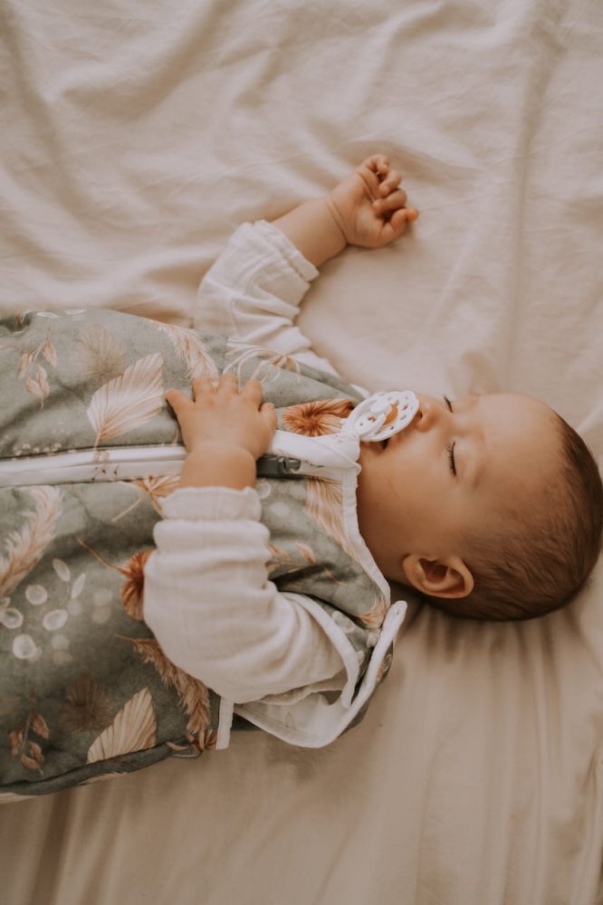 Nor Pufos Sac de dormit din bumbac 0-24 luni Grow with me Boho Green Sleepee 25 tog
