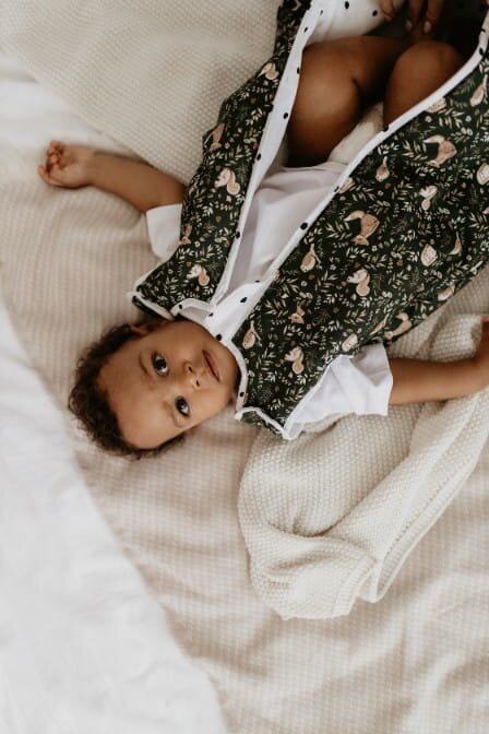Nor Pufos Sac de dormit din bumbac 0-24 luni Grow with me Forest Green Sleepee 25 Tog