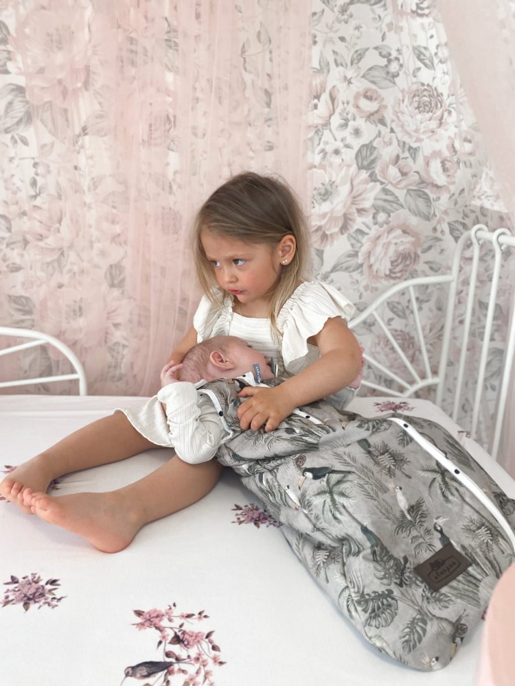 Nor Pufos Sac de dormit din bumbac 0-4 luni Newborn Eucalipt Sleepee 25 tog