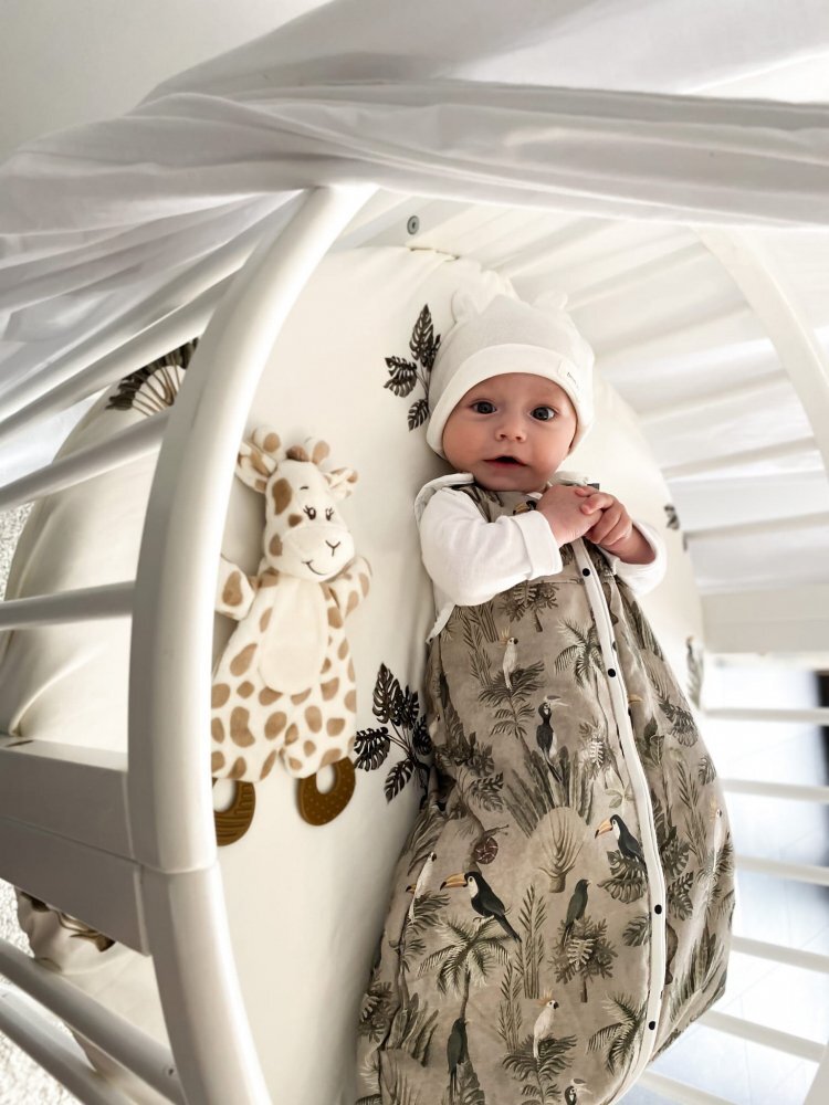 Nor Pufos Sac de dormit din bumbac 0-4 luni Newborn Eucalipt Sleepee 25 tog