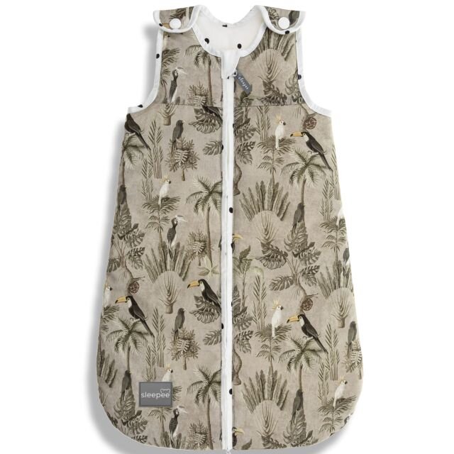 Nor Pufos Sac de dormit din bumbac 0-4 luni Newborn Jungle Khaki Sleepee 25 tog