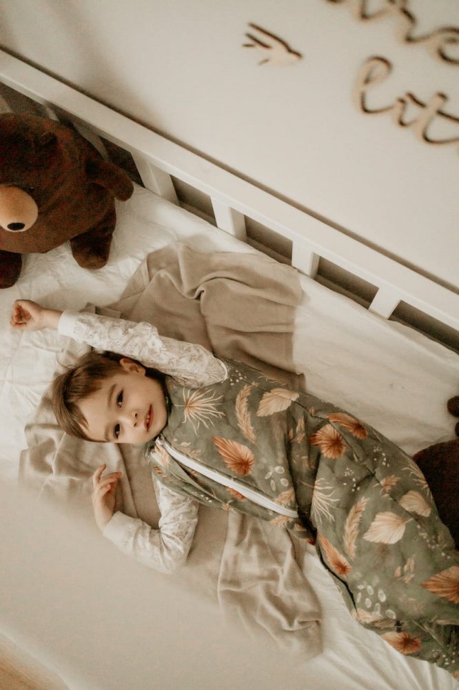 Nor Pufos Sac de dormit din bumbac 3-4 ani Boho Green Sleepee 2.5 tog
