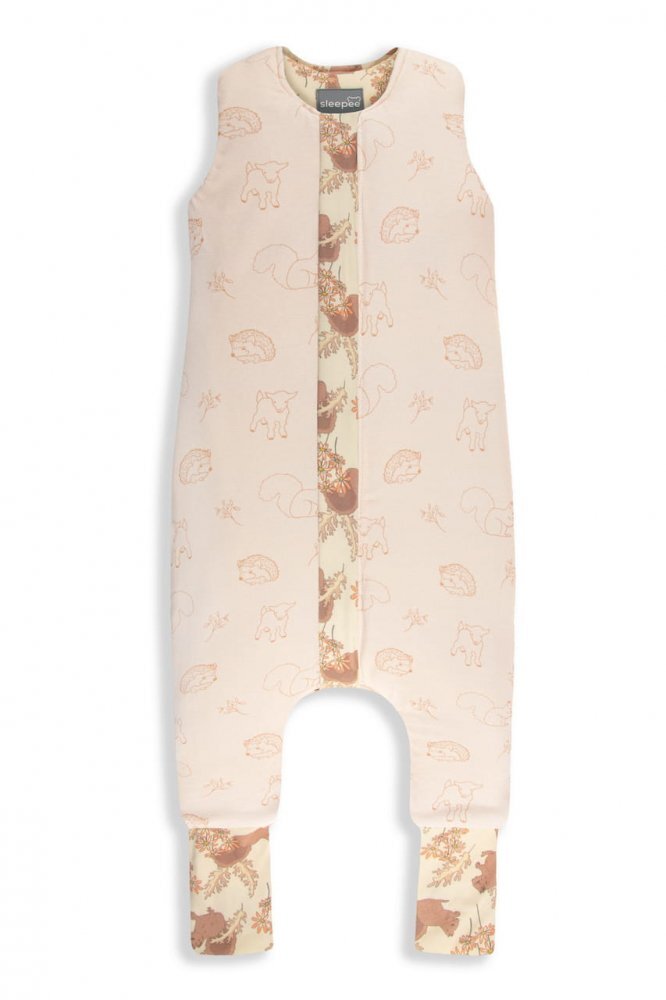 Nor Pufos Sac de dormit din bumbac cu 2 fete 1-2 ani Animale de Epoca AlmondCream Sleepee 2.5 tog