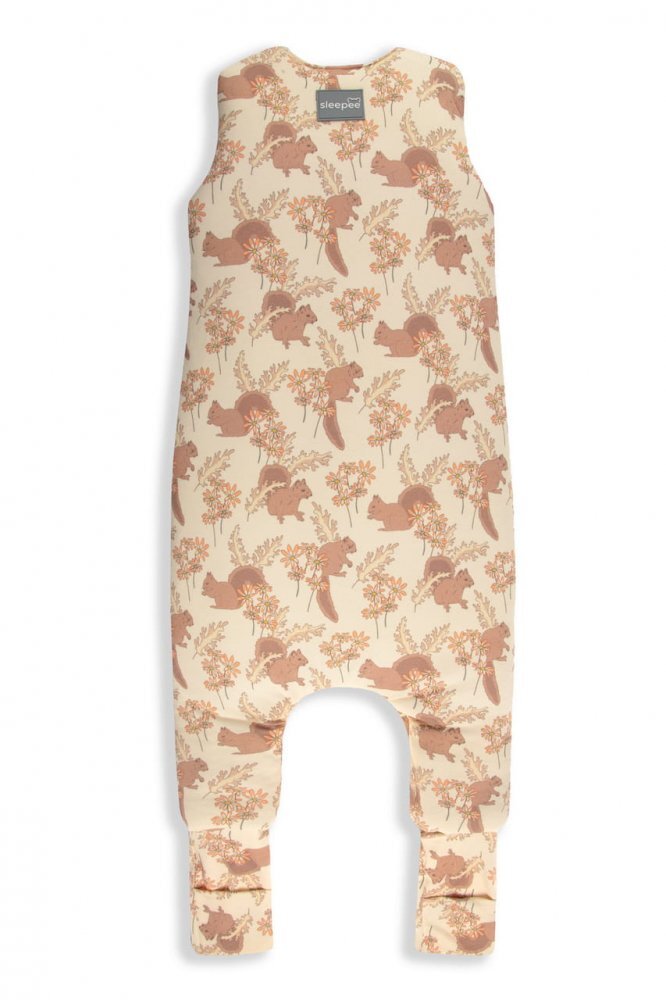 Nor Pufos Sac de dormit din bumbac cu 2 fete 1-2 ani Animale de Epoca AlmondCream Sleepee 2.5 tog