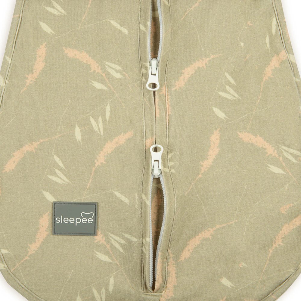Nor Pufos Saculet din bumbac Swaddle pentru infasat + caciulita Second Step Meadow Sleepee