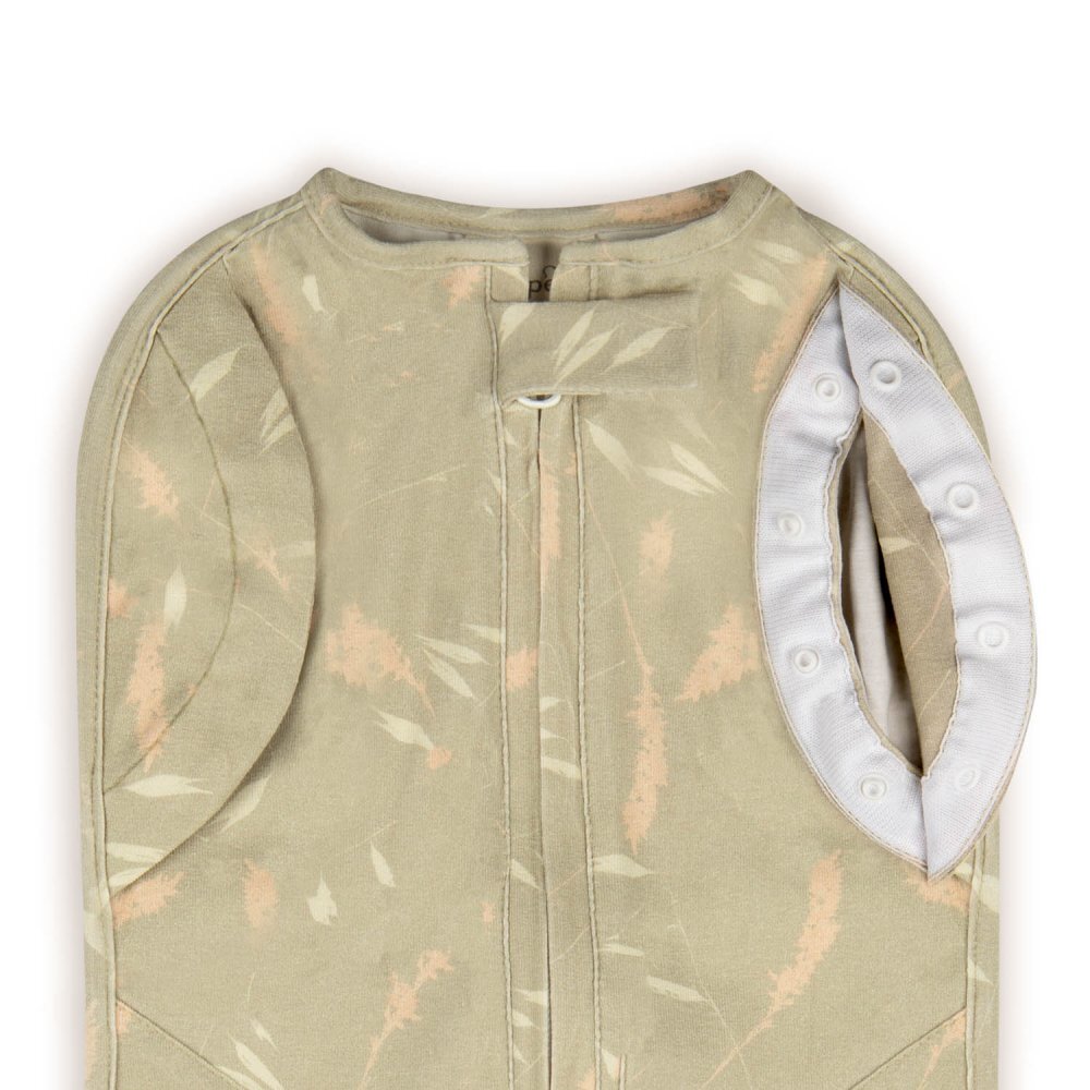 Nor Pufos Saculet din bumbac Swaddle pentru infasat + caciulita Second Step Meadow Sleepee